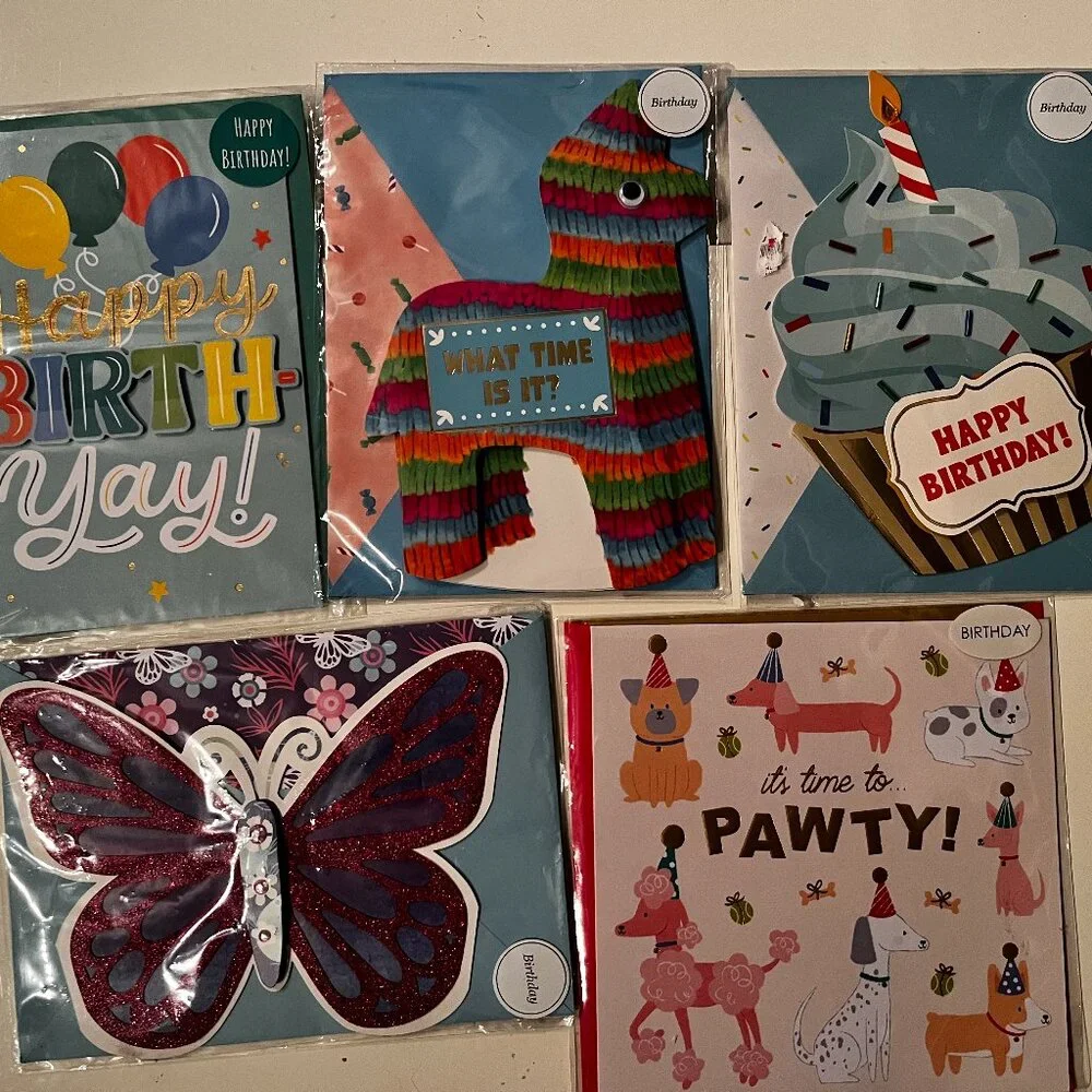 Kids Birthday Cards‎ (Lot of 5) (new)